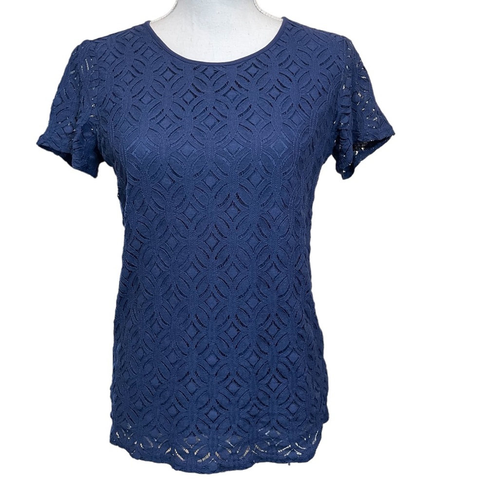 Market & Spruce Stitch Fix Blue Lace Top. Size S